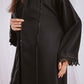 Zipper abaya black