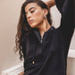 Core Zip breezy top in black