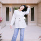 Line blazer in off white