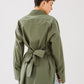 Ribbon chemise in Olive.