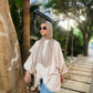 Criss cross top in beige