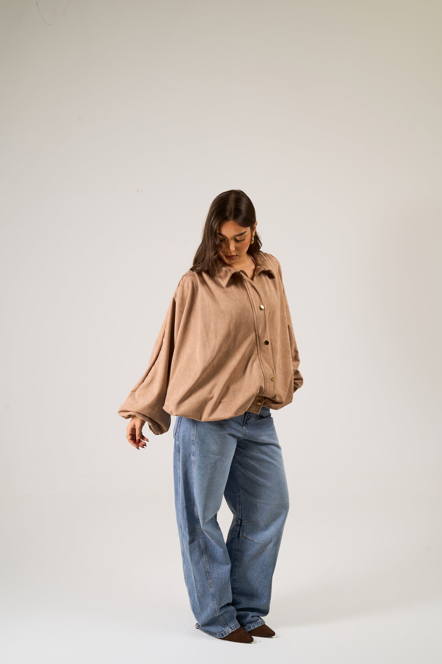 Balloon Jacket in Mocha