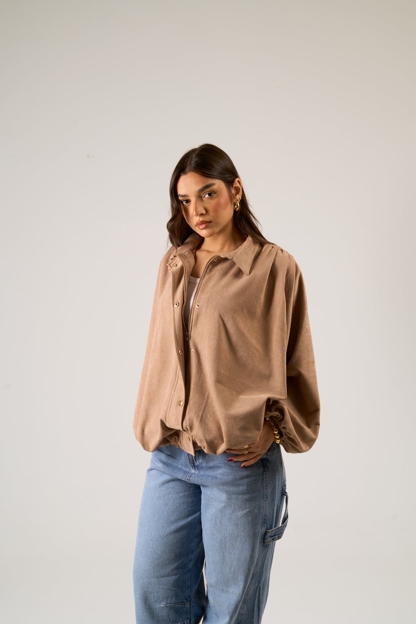 Balloon Jacket in Mocha