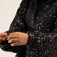 Sequin Statement Jacket in black