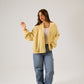Sequin Statement Jacket in butter yellow