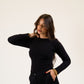 long sleeves basic top in black