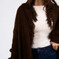Free Spirit Fringe Cardigan in brown