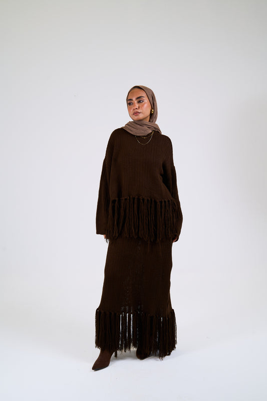 Tassel Flow set in brown