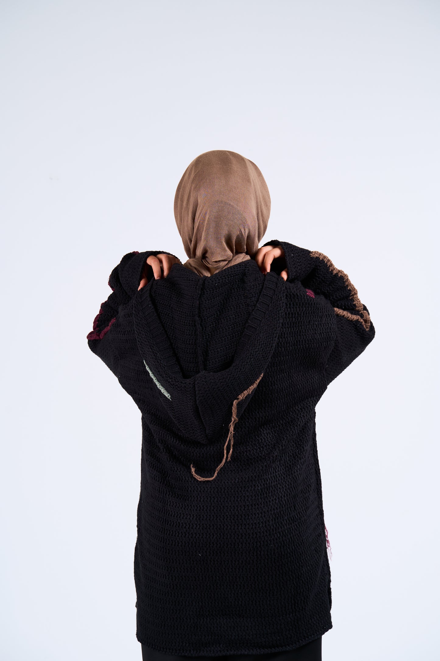 Stitches hoodie in black