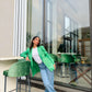 Rosa blazer in royal green