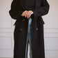 Plush coat in black
