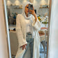 Knit cardigan in off-white