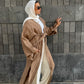 Crushed kimono in camel