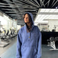 Washed hoodie in blue
