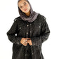 Crystal denim jacket in black