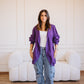 Bold melton jacket purple
