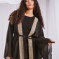 Dotted kaftan in black