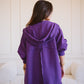 Bold melton jacket purple