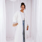 Nur suede kaftan in off-white