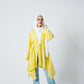 Sunny asymmetrical kimono in yellow
