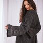 Knit cardigan in black