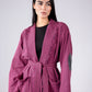 The eve manteau in burgundy