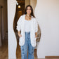Bold melton jacket in white