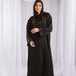 Zipper abaya black