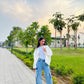 Cargo denim pants