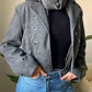 Pierced wool jacket in grey
