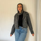 Pierced wool jacket in grey