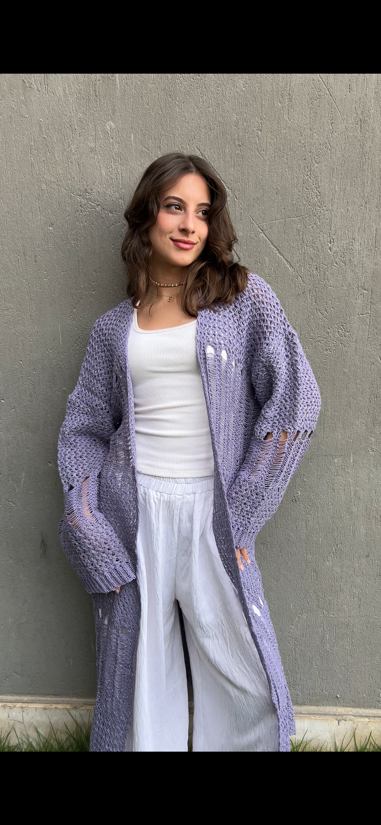 SeaSide Cardigan in Lavender