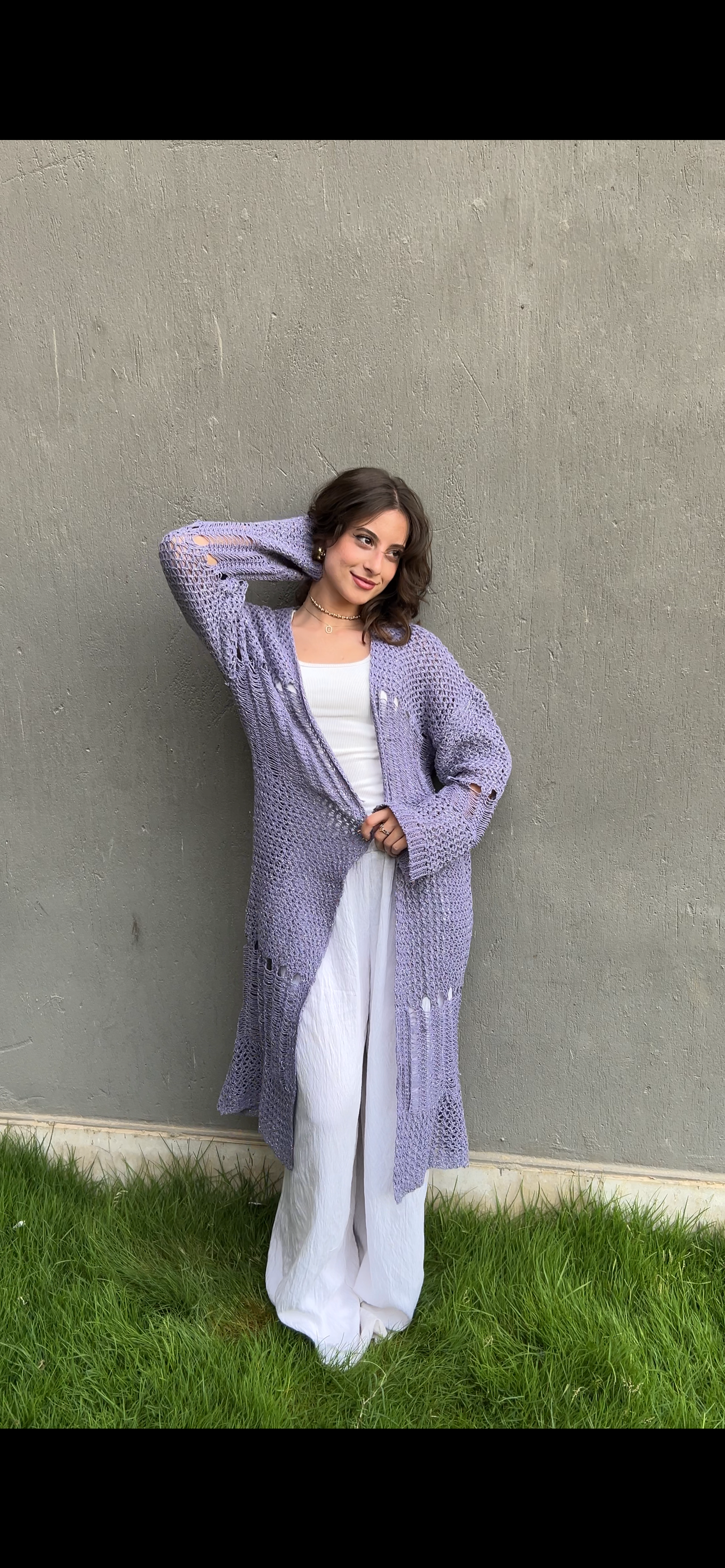 SeaSide Cardigan in Lavender