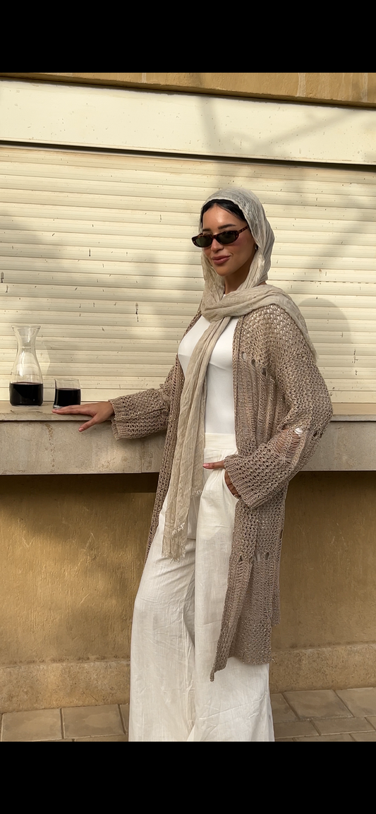 SeaSide Cardigan in Café