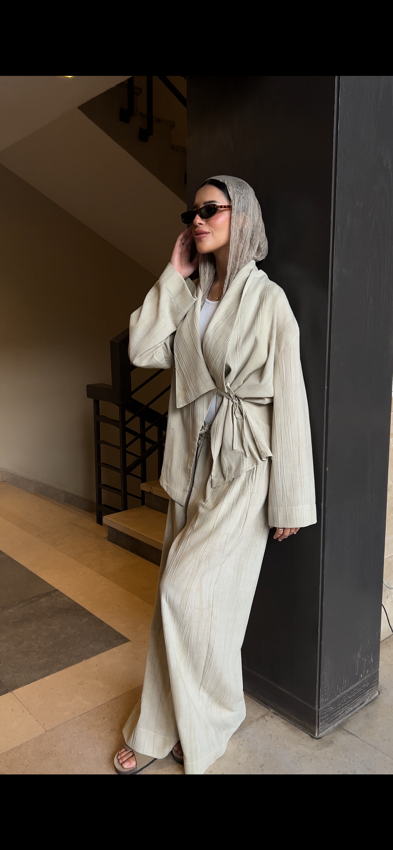 Nomade wrap set in Beige