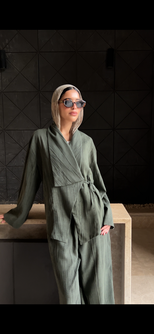 Nomade wrap set in Olive