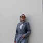 Side Lace up Blazer in grey