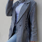 Side Lace up Blazer in grey