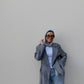 Side Lace up Blazer in grey