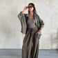Snatched waist pants in olive