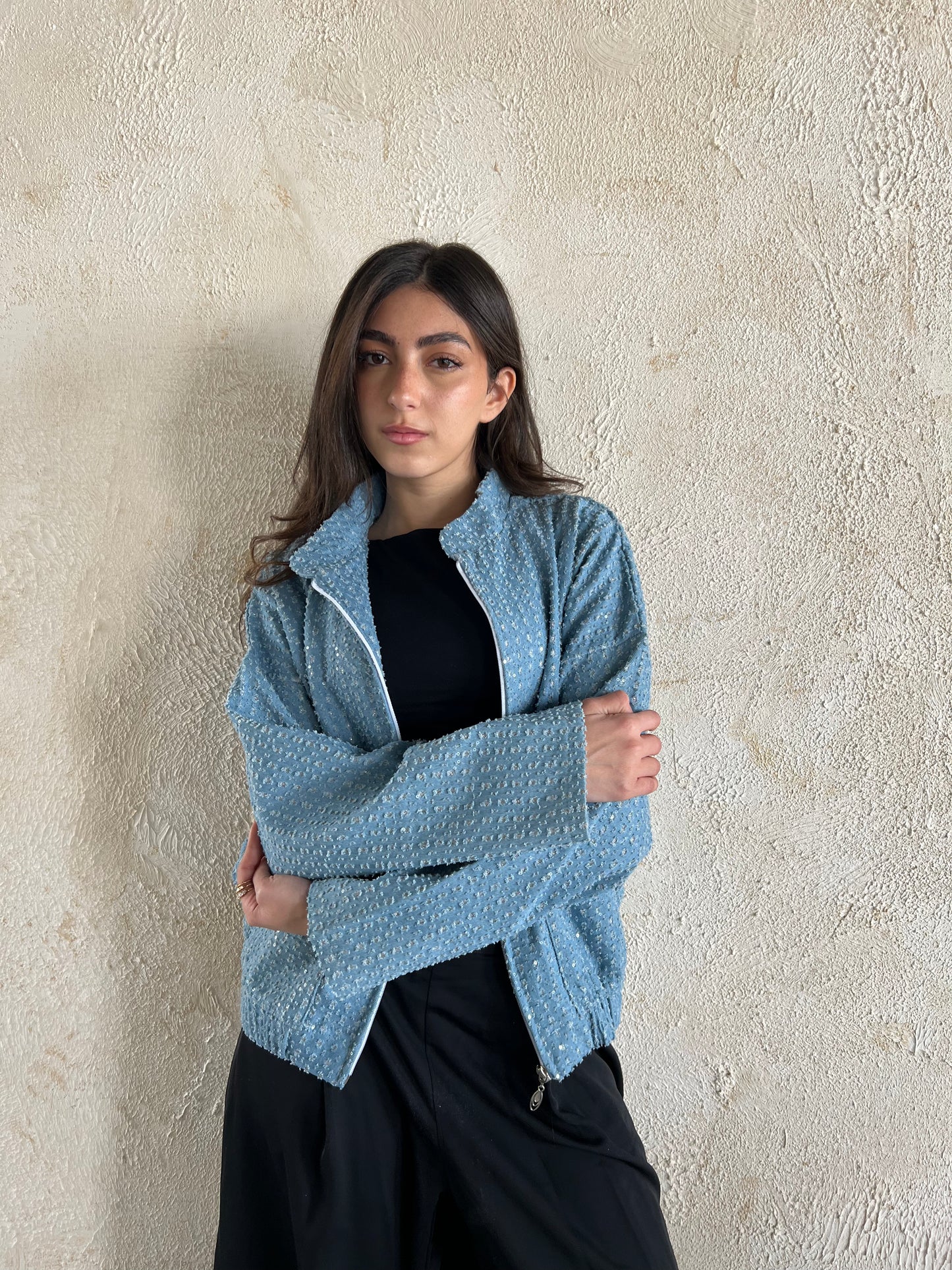 Sparkly bomber jacket