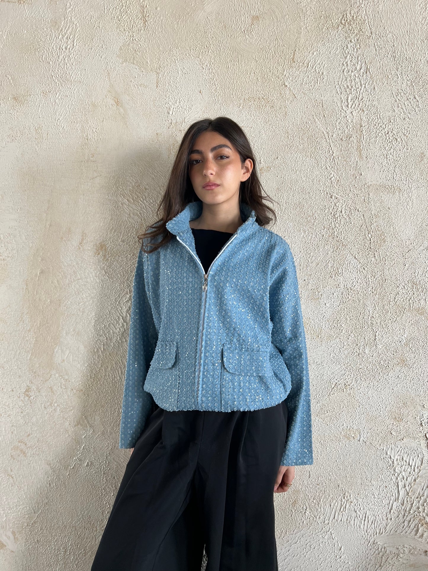 Sparkly bomber jacket