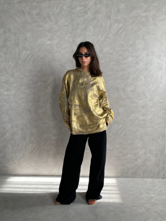 Metalic knit in cafe