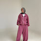 Zip up set in Mauve