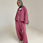 Zip up set in Mauve