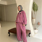 Zip up set in Mauve