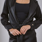 Wrap Satin Set in Black
