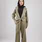 Wrap Satin Set in Olive