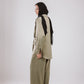 Wrap Satin Set in Olive