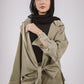 Wrap Satin Set in Olive